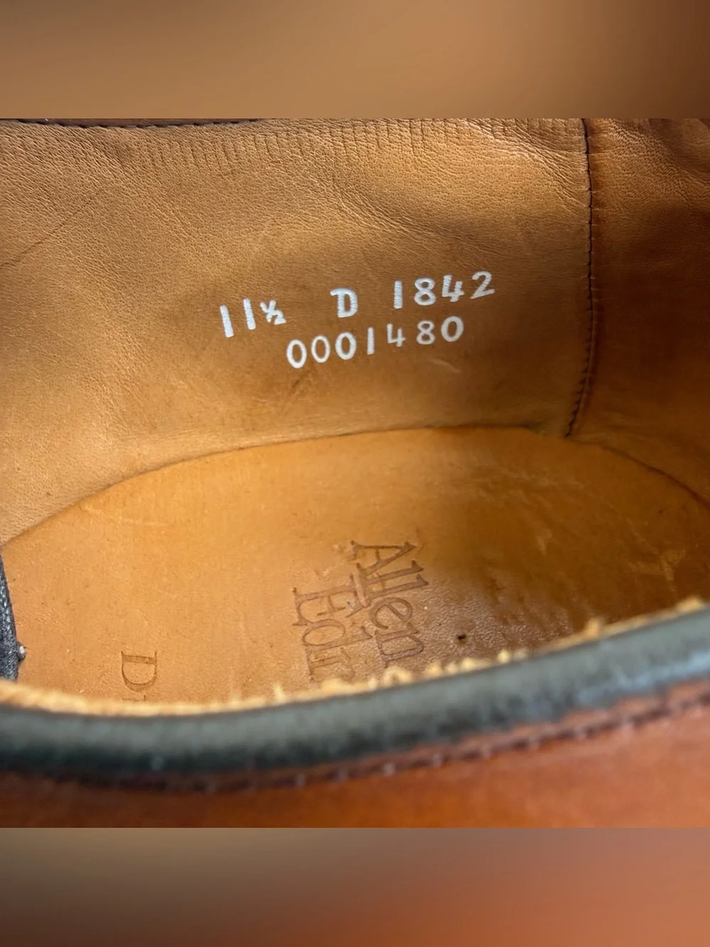 Allen Edmonds Dryden Men’s 11.5 D Brown Leather Oxford Dress Shoes